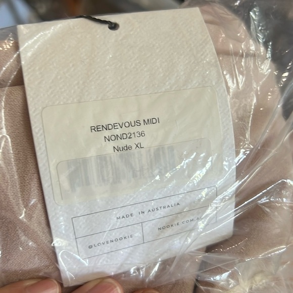 Nookie Rendevous Midi Dres Xtra Large XL in Nude $239 - Picture 4 of 5